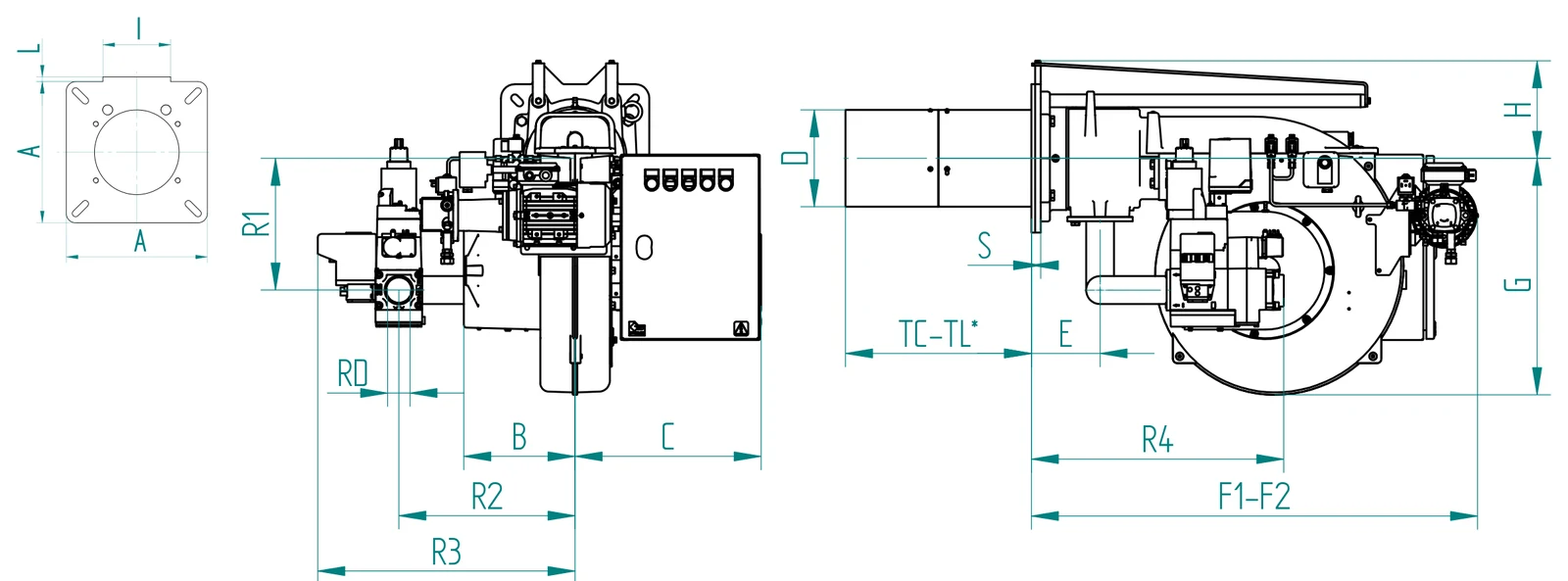 Габаритный чертёж FBR K X6/2 EVO — K X7/2
