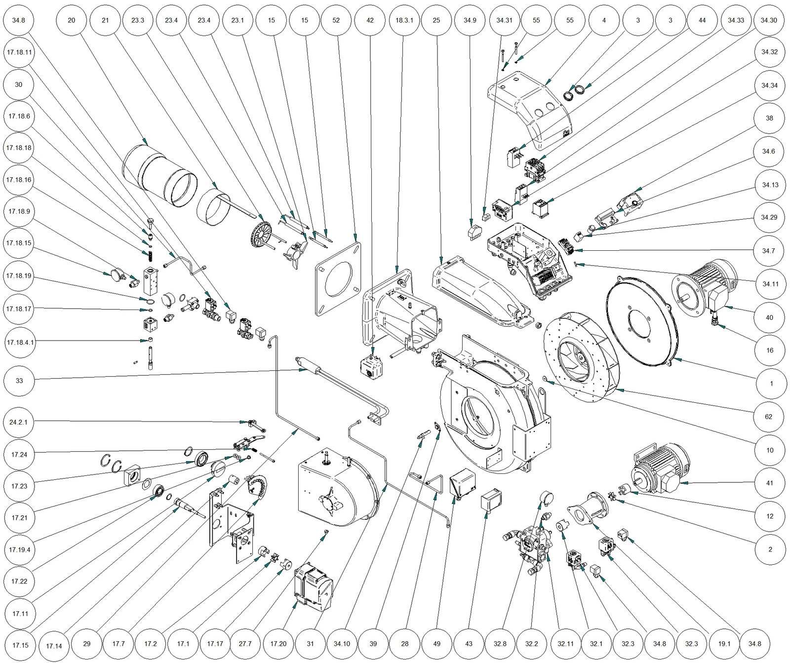 Деталировка FGP 100/M TC EVO, чертёж 001724_1A